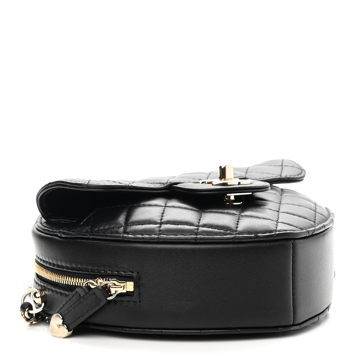 Chanel Lambskin Quilted CC In Love Heart Bag Black 4 of 9