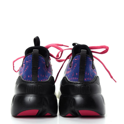 Christian Dior Technical Fabric Fireworks Print Womens D-Connect Sneakers 37 Deep Blue Fuxia 7 of 10