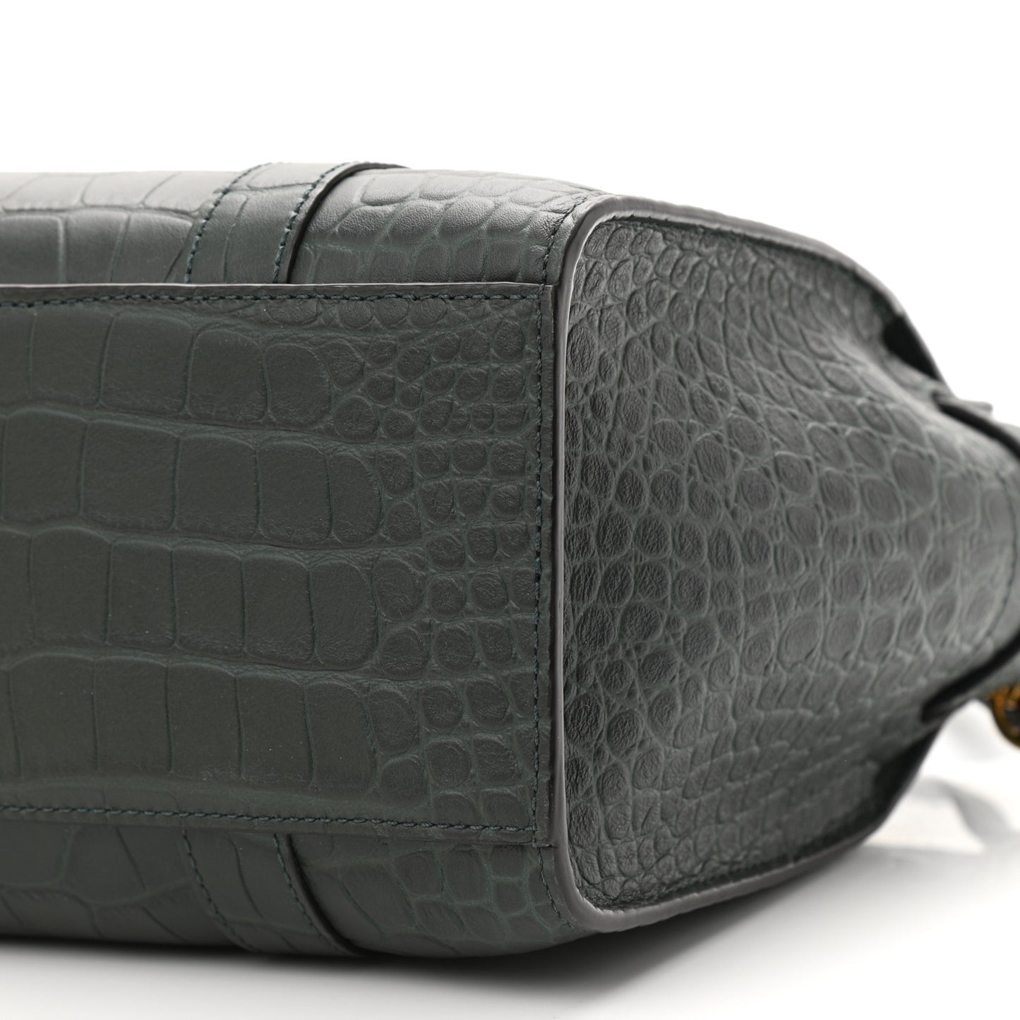 Crocodile Embossed Small Zipped Bayswater Nettle Green