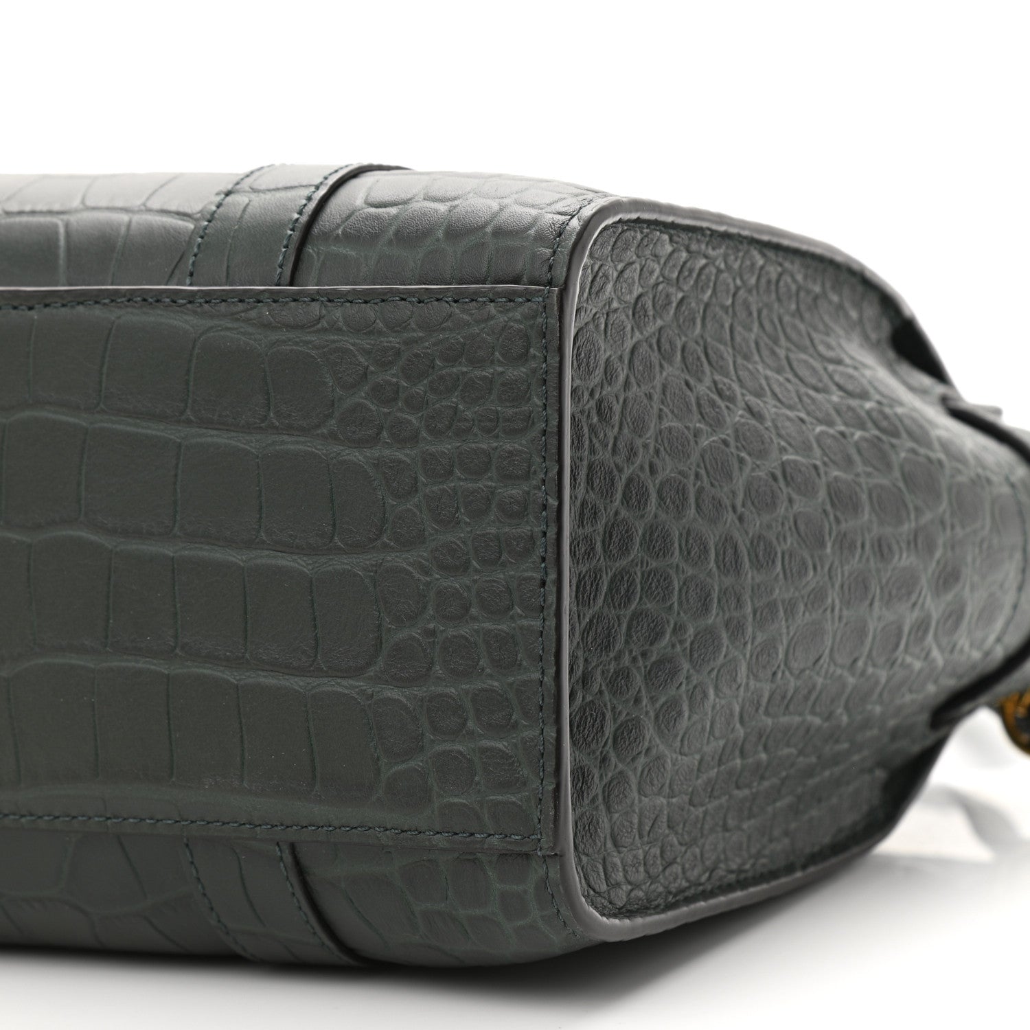 Mulberry Crocodile Embossed Small Zipped Bayswater Nettle Green 9 of 9