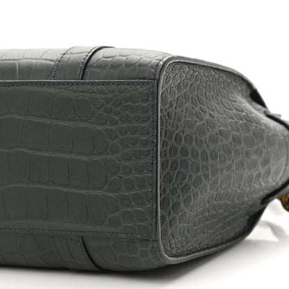 Mulberry Crocodile Embossed Small Zipped Bayswater Nettle Green 9 of 9