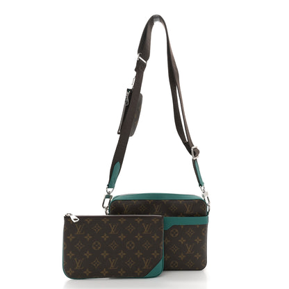 Louis Vuitton Monogram Macassar Trio Messenger Borneo Green 3 of 10