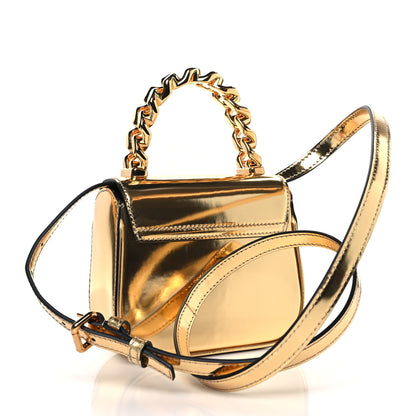 Versace Metallic Calfskin Mini La Medusa Bag Gold 4 of 9