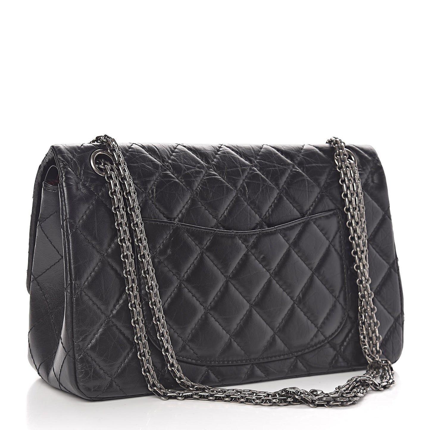 Aged Calfskin Quilted 2.55 Reissue 226 Flap Black
