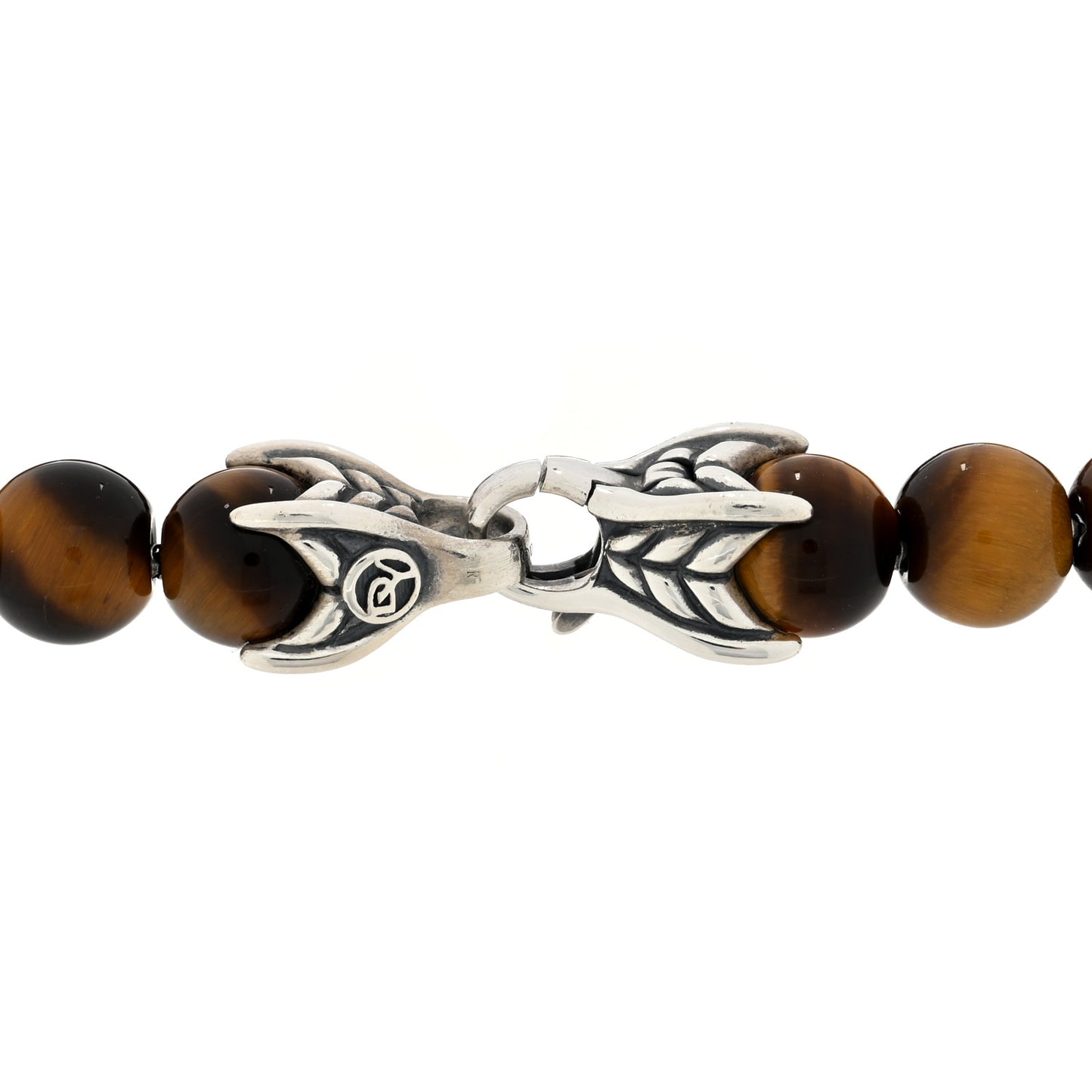 Sterling Silver Tiger's Eye 8mm Spiritual Beads Bracelet