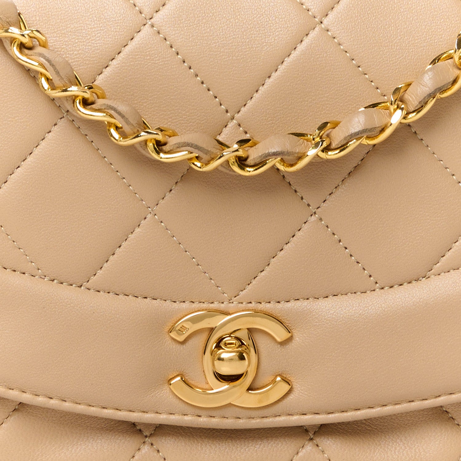 Chanel Lambskin Quilted Small Single Flap Beige 9 of 14