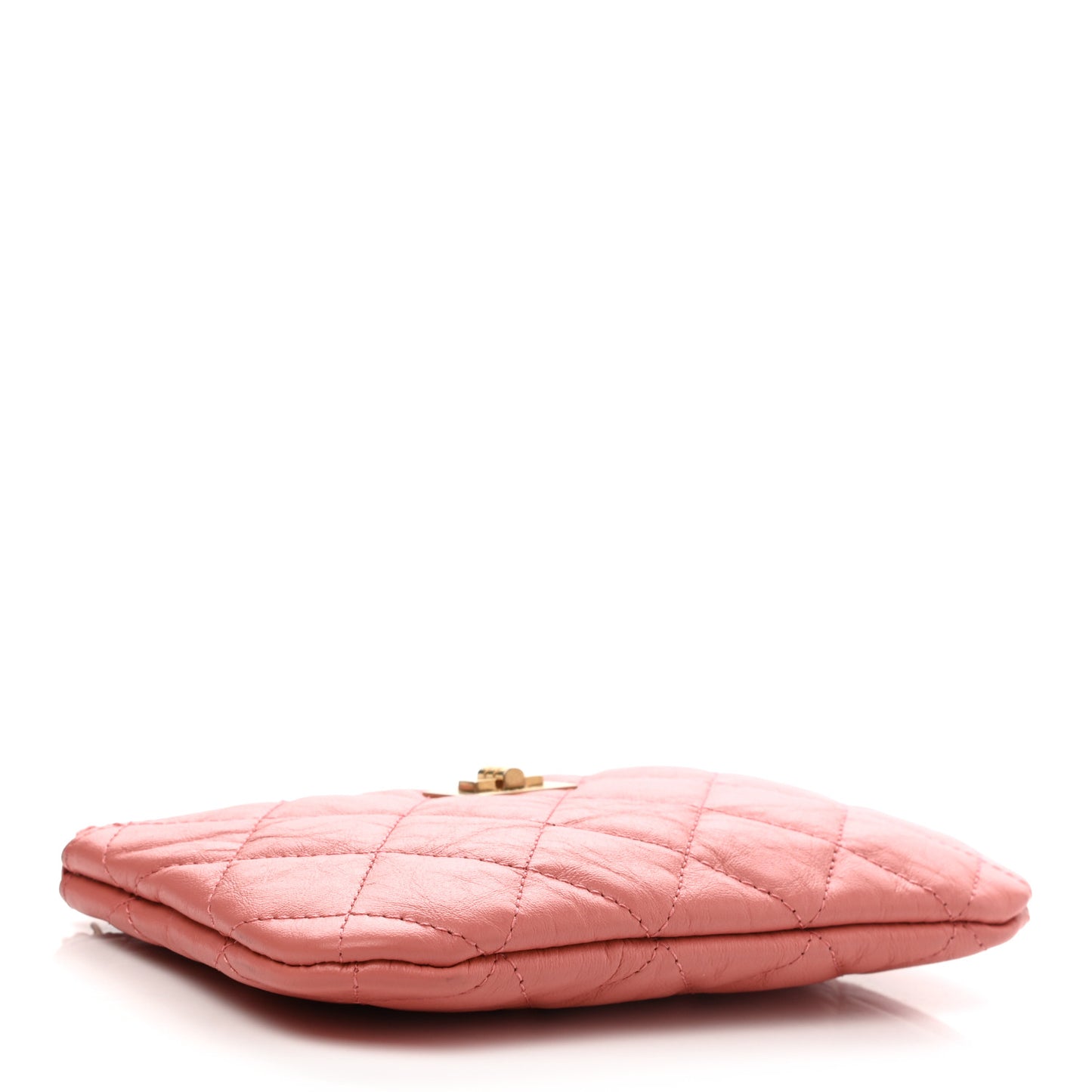 Aged Calfskin Quilted Small Reissue Cosmetic Case Pink