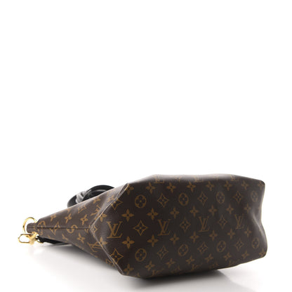 Louis Vuitton Monogram Flower Zipped Tote MM Black 4 of 10