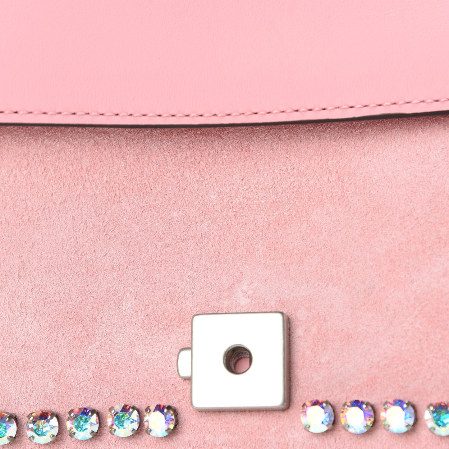 Suede Crystal Small Dionysus Shoulder Bag Peonia