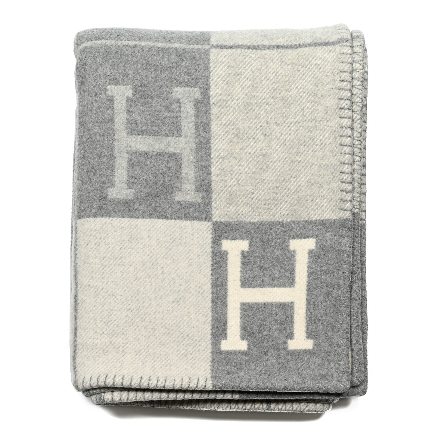 Wool Cashmere Avalon III Blanket Ecru Gris Clair