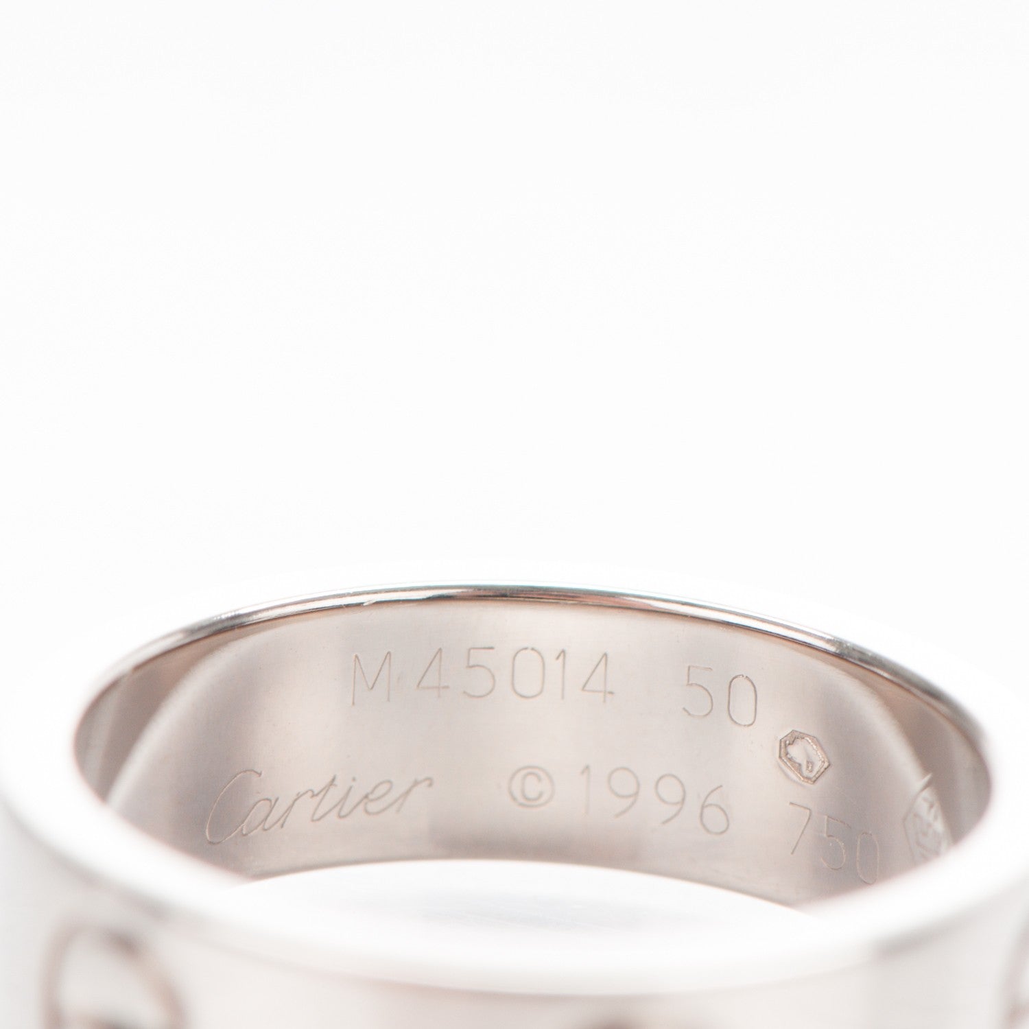 Cartier 18K White Gold 5.5mm LOVE Ring 50 5.25 4 of 4