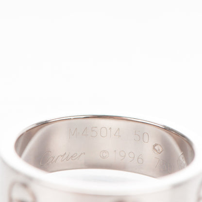 Cartier 18K White Gold 5.5mm LOVE Ring 50 5.25 4 of 4