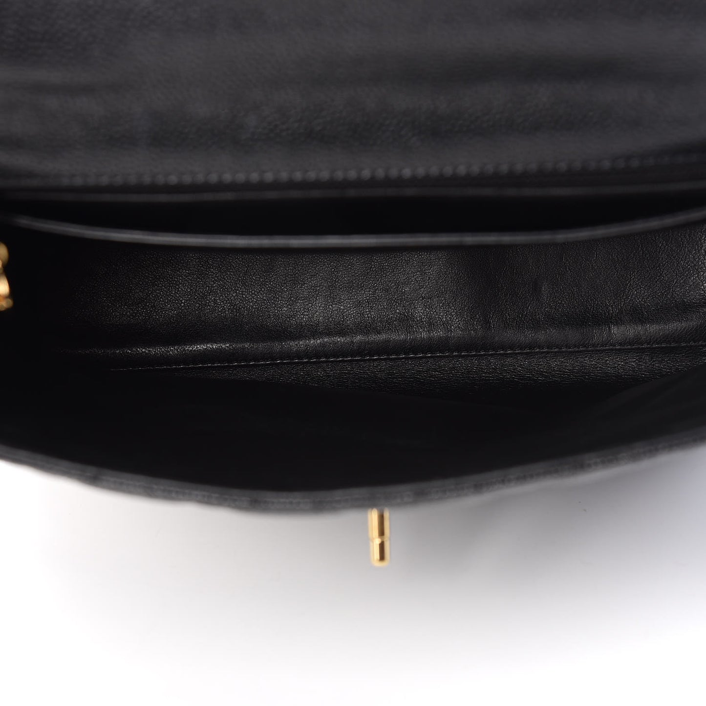 Caviar Quilted Jumbo Kelly Flap Black