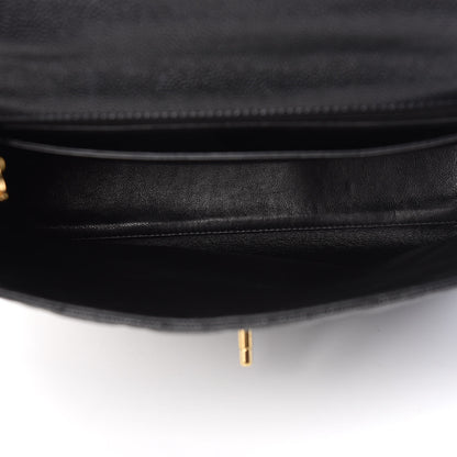 Chanel Caviar Quilted Jumbo Kelly Flap Black 5 of 12