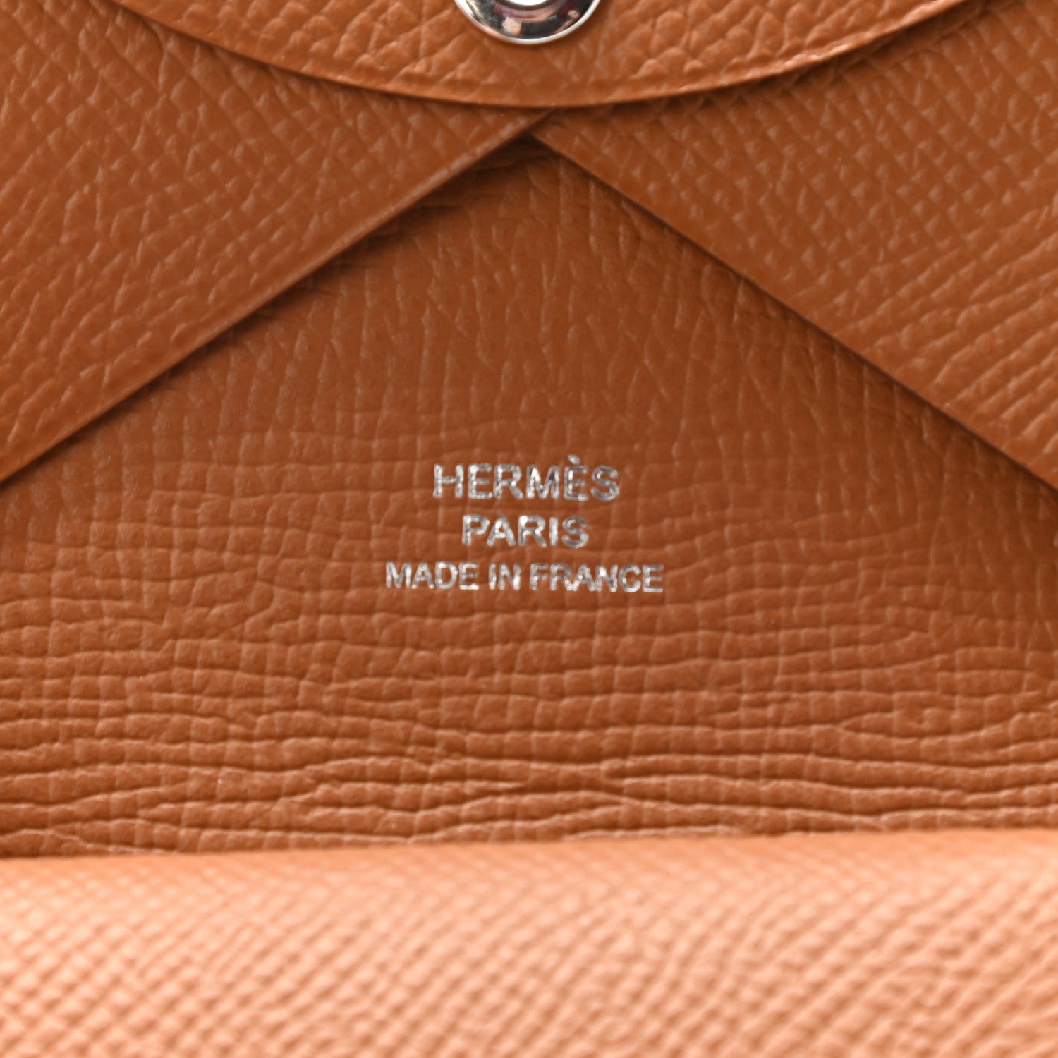 Hermes Epsom Calvi Duo Card Case Gold 6 of 7