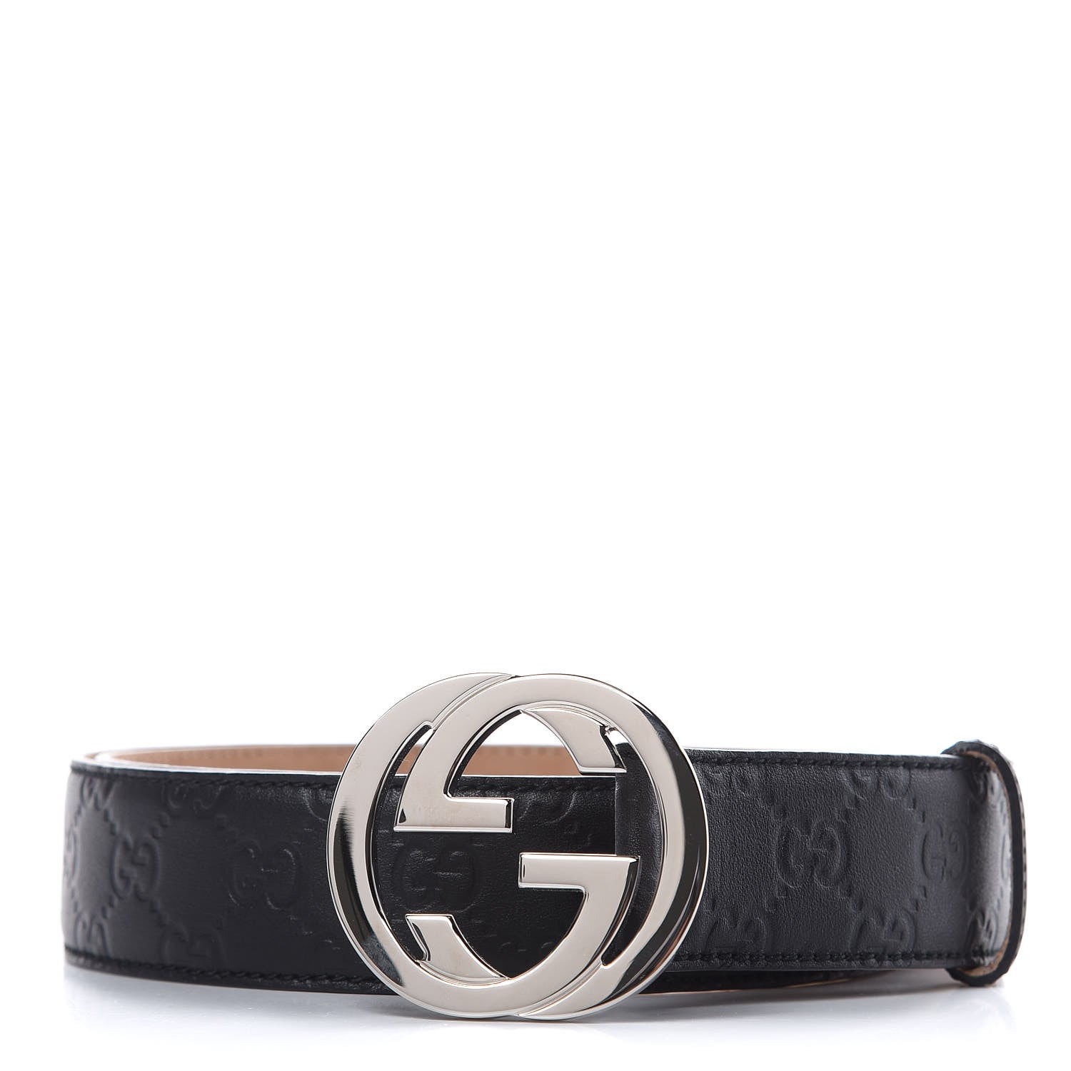 Gucci Guccissima Interlocking G Belt 95 38 Black 1 of 8