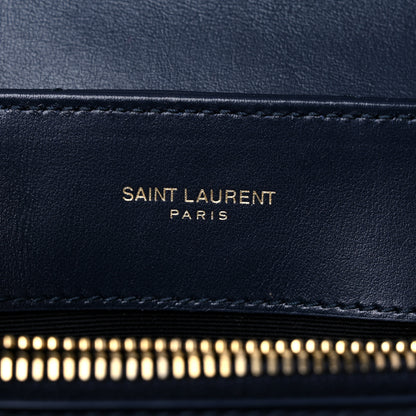 Saint Laurent Calfskin Y Quilted Monogram Small Loulou Chain Satchel Denim Brut 6 of 10