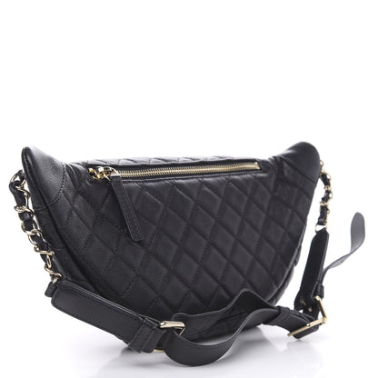 Chanel Calfskin Quilted Banane Waist Bag Fanny Pack Black 3 of 9