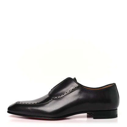 Christian Louboutin Calfskin Mens Lafitte On Flat Loafers 42 Black 1 of 9