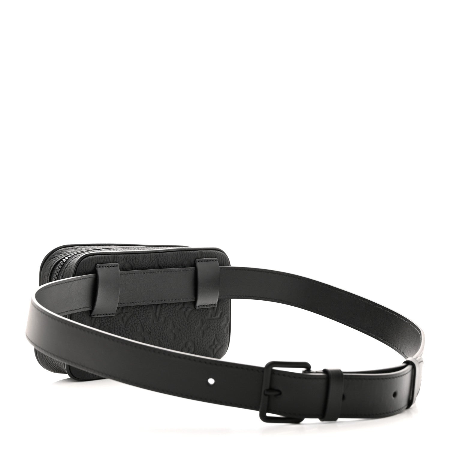 Louis Vuitton Taurillon Monogram Uniformes Solar Ray Soft Pochette Volga Belt Bag Black 3 of 10