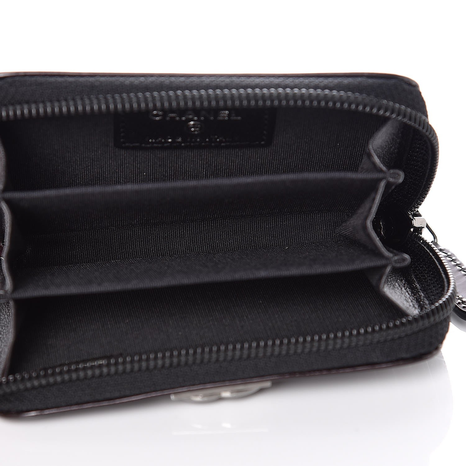Chanel Patent Quilted Zip Around Boy Coin Purse Wallet Burgundy 5 of 7