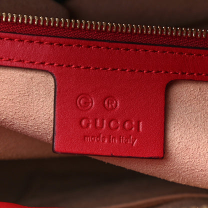Gucci GG Supreme Monogram Blooms Medium Zip Top Tote Beige Blue Navy Hibiscus Red 6 of 22