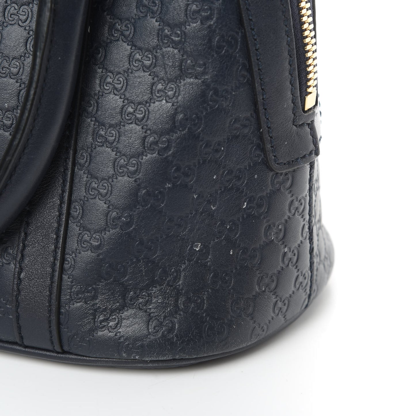 Soft Microguccissima Mini Dome Bag Blue