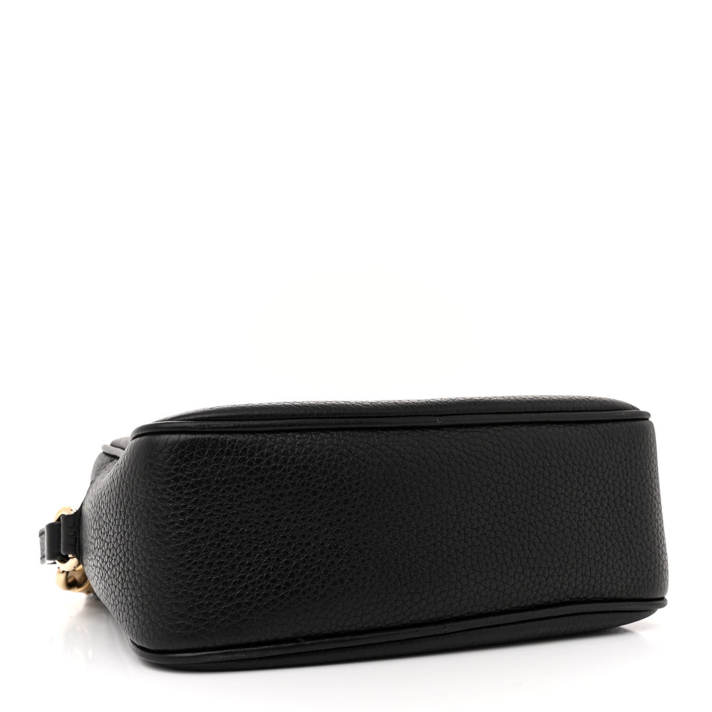 Pebbled Calfskin Small Soho Disco Bag Black