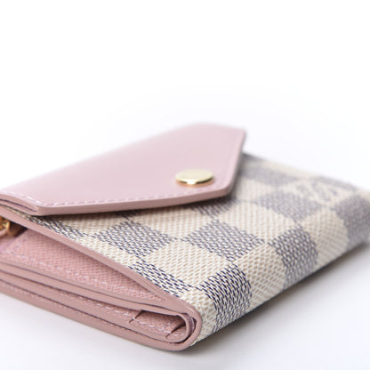 Louis Vuitton Damier Azur Zoe Wallet Rose Ballerine 5 of 9