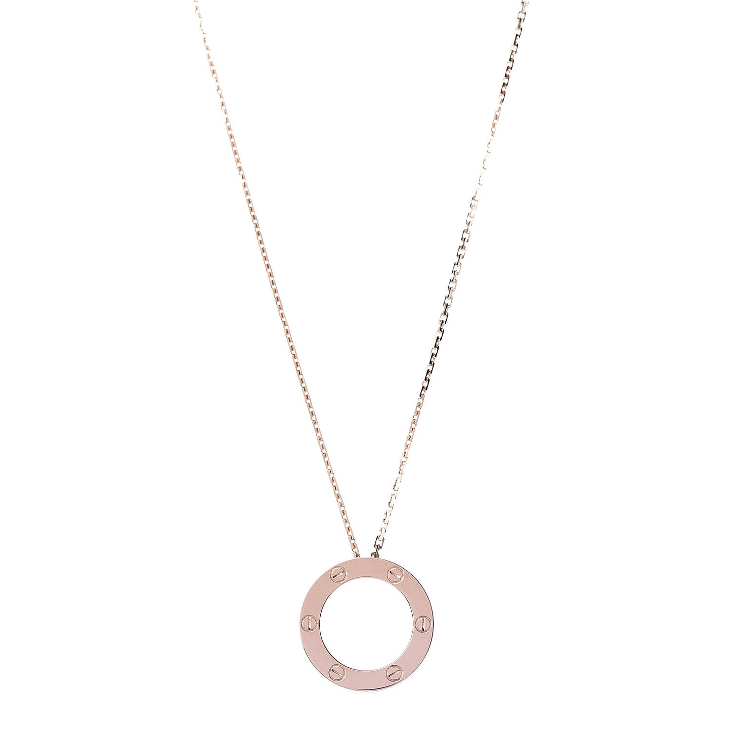 18K Pink Gold LOVE Pendant Necklace