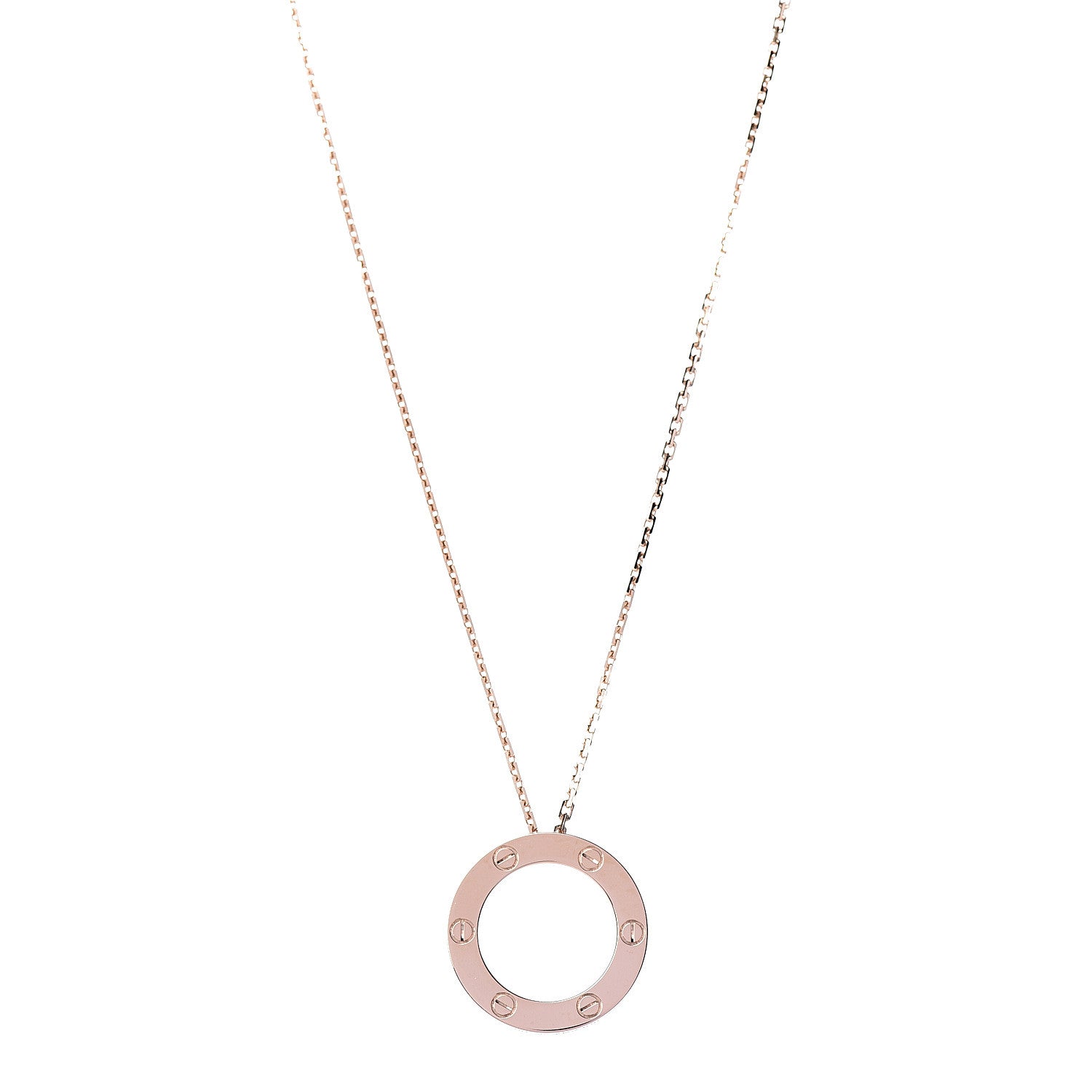 Cartier 18K Pink Gold LOVE Pendant Necklace 1 of 8