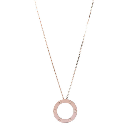 Cartier 18K Pink Gold LOVE Pendant Necklace 1 of 8