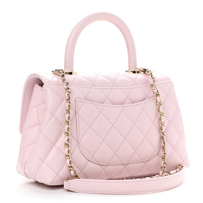 Chanel Caviar Quilted Mini Coco Handle Flap Light Pink 3 of 11