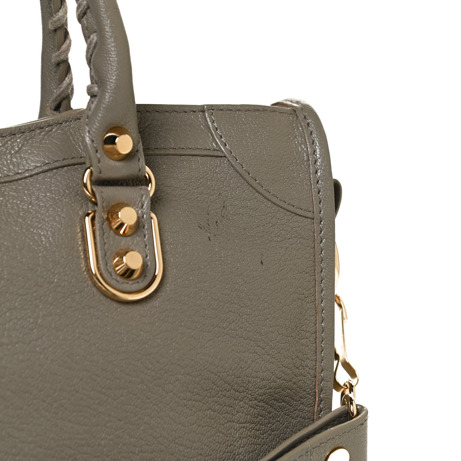 Balenciaga Chevre Gold Metallic Edge Hardware S City Gris Taupe 11 of 11