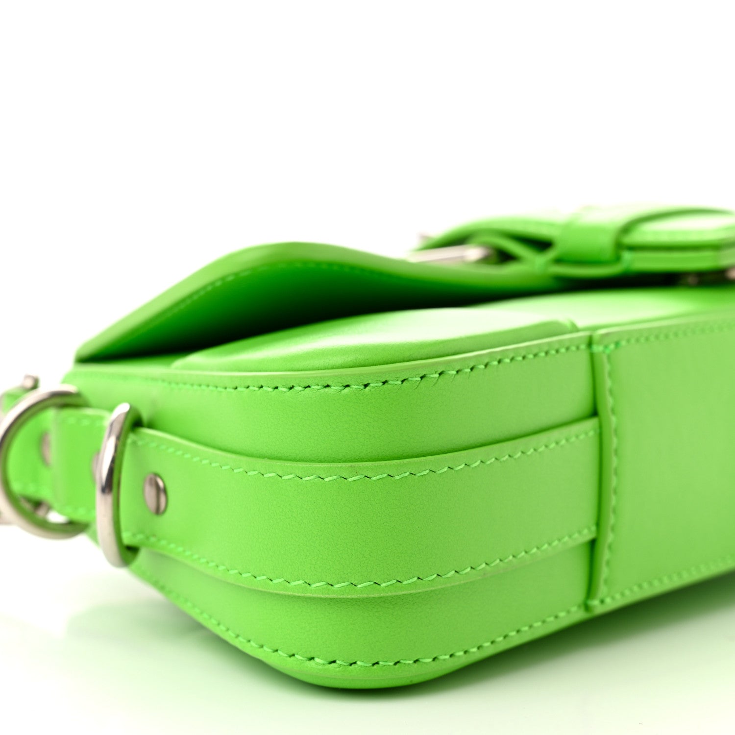 Balenciaga Smooth Calfskin Small Lindsay Shoulder Bag Acid Green 9 of 12