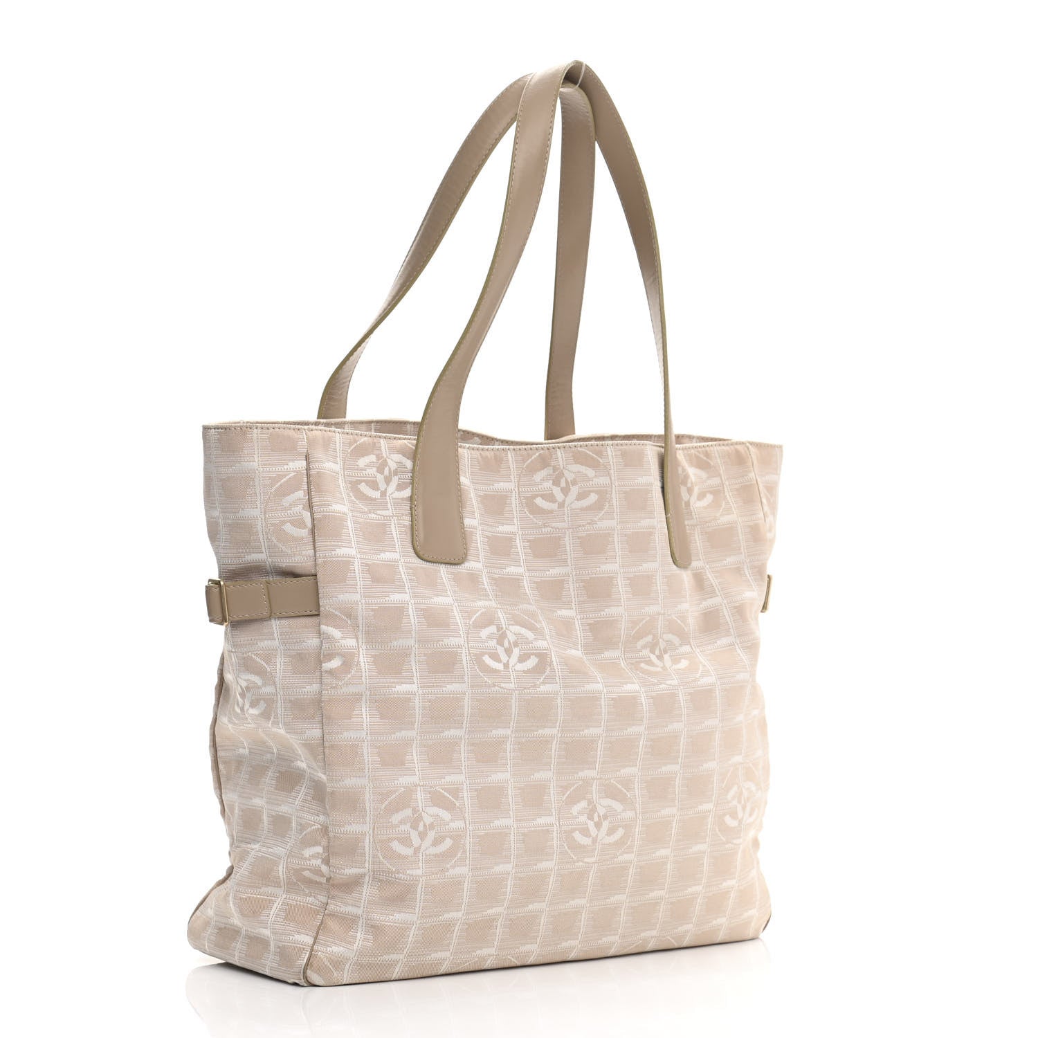 Chanel Nylon Travel Large Tote Beige 3 of 14