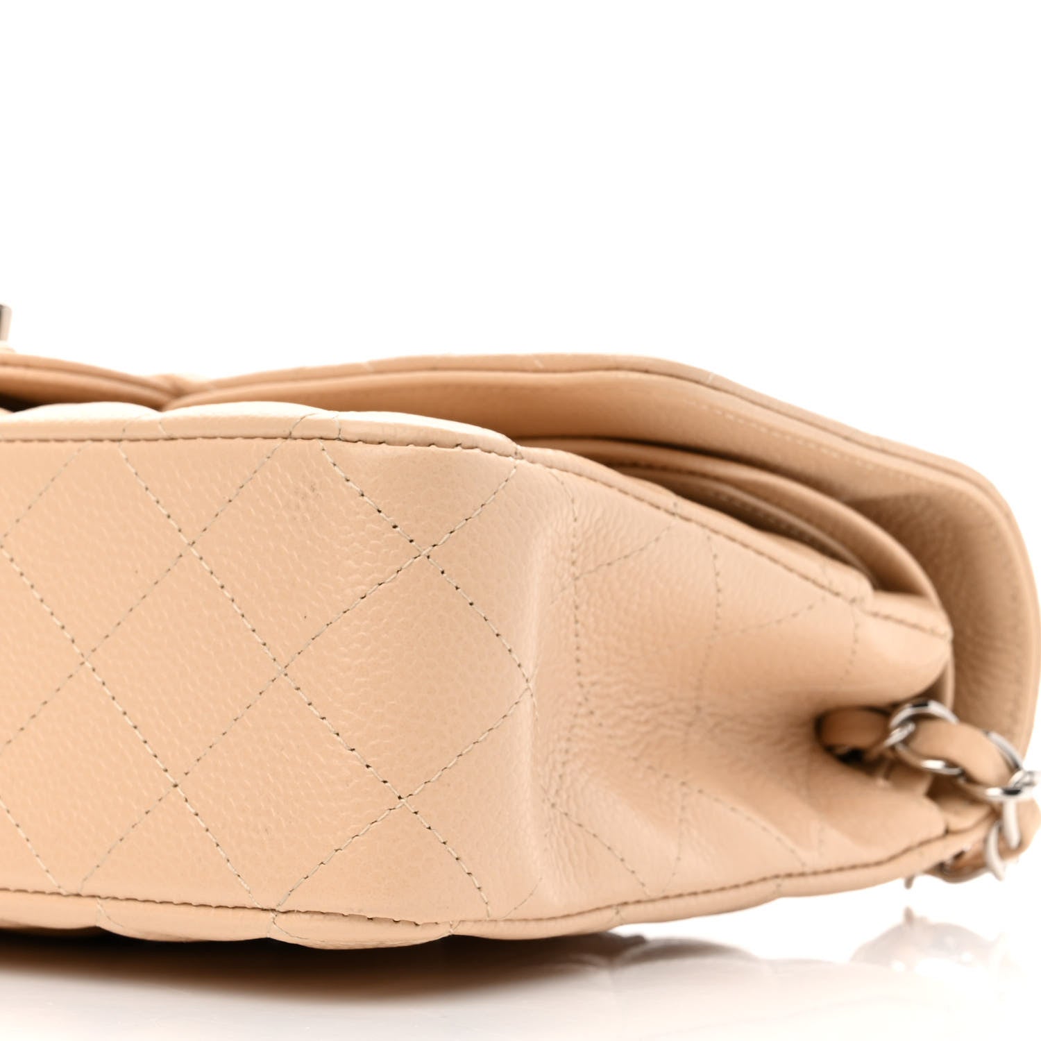 Chanel Caviar Quilted Medium Double Flap Beige 10 of 14