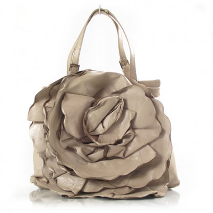 Valentino Garavani Leather Petale Hobo Beige 1 of 13