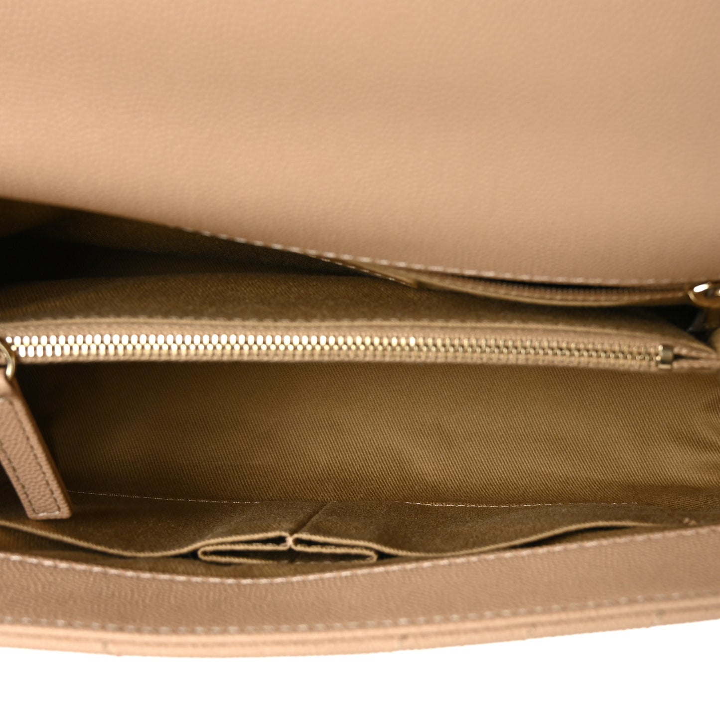 Caviar Chevron Quilted Small Coco Handle Flap Beige
