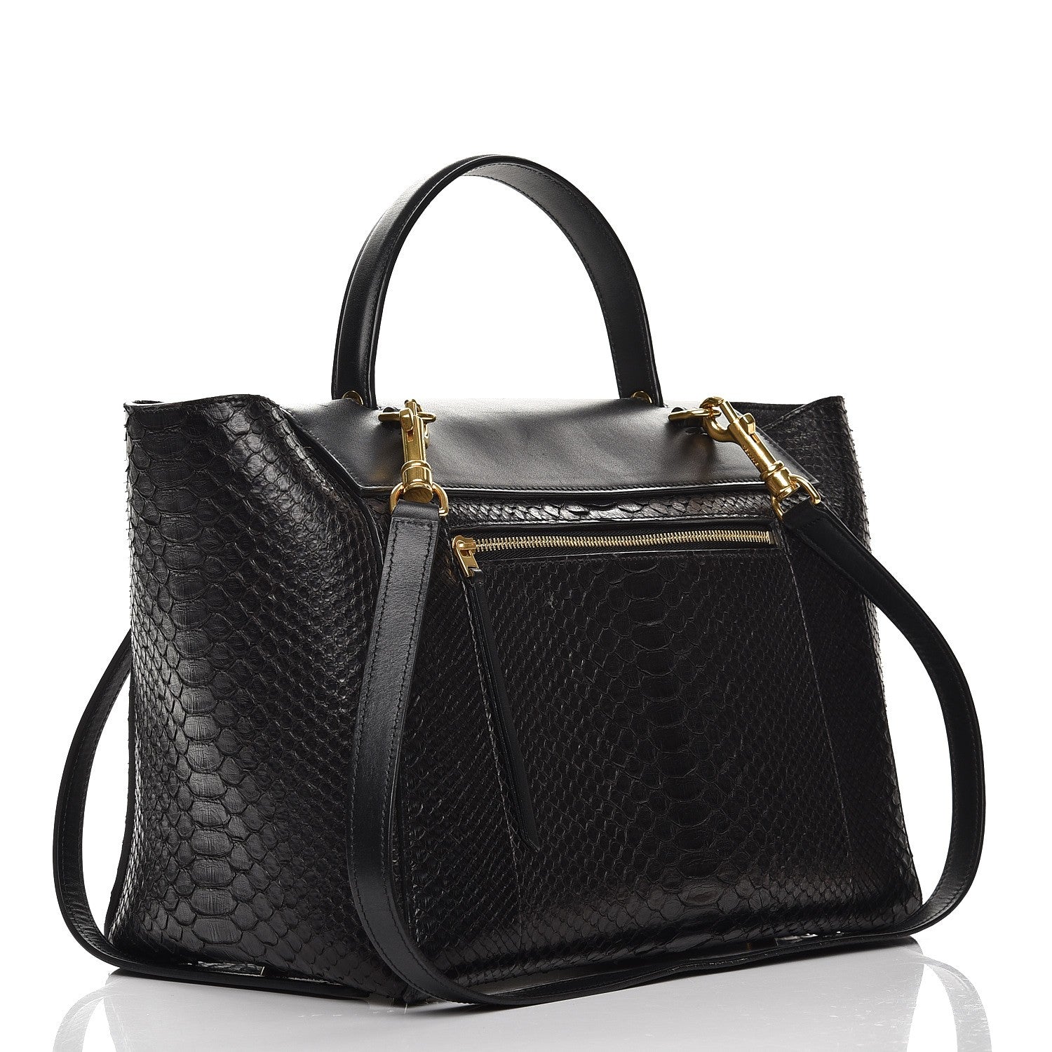 Celine Python Calfskin Mini Belt Bag Black 4 of 14