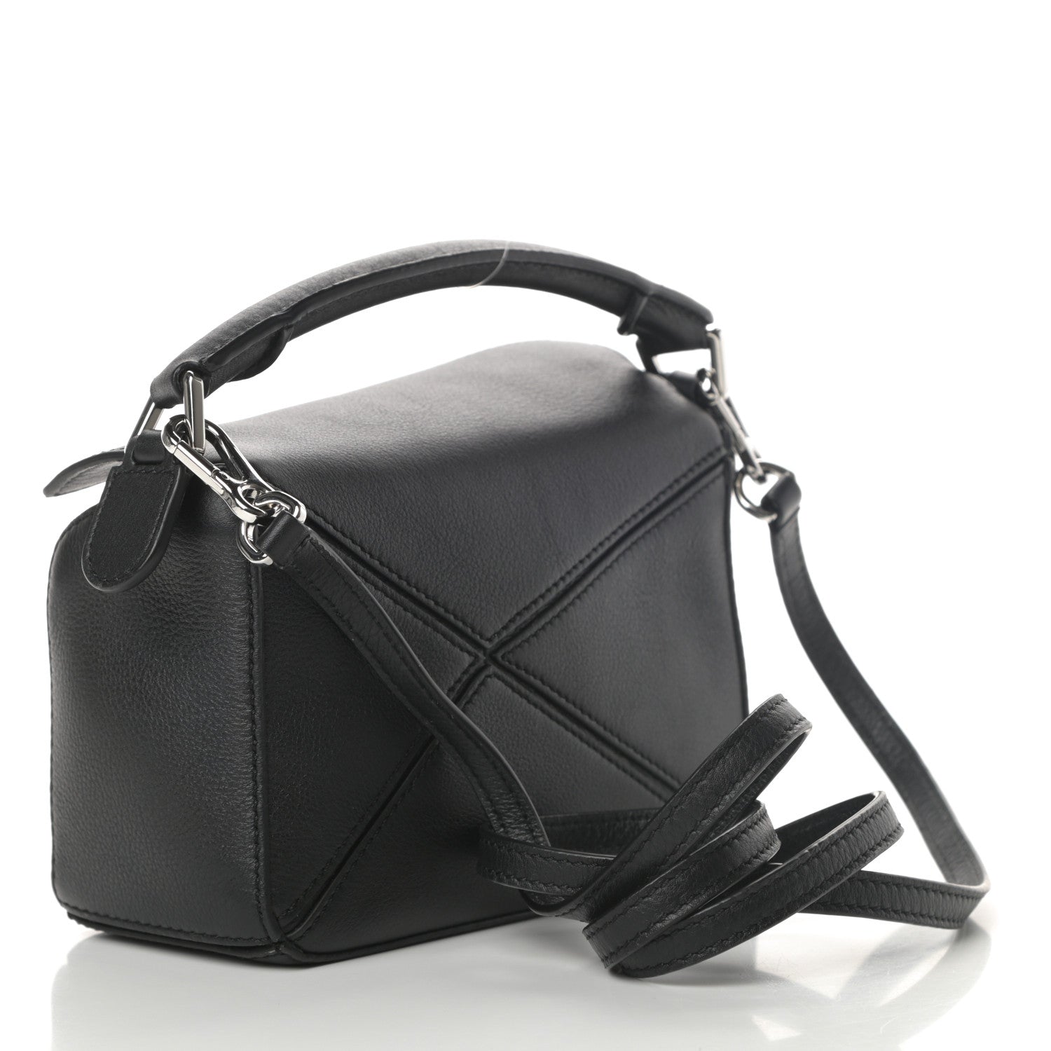 Loewe Calfskin Mini Puzzle Bag Black 3 of 10