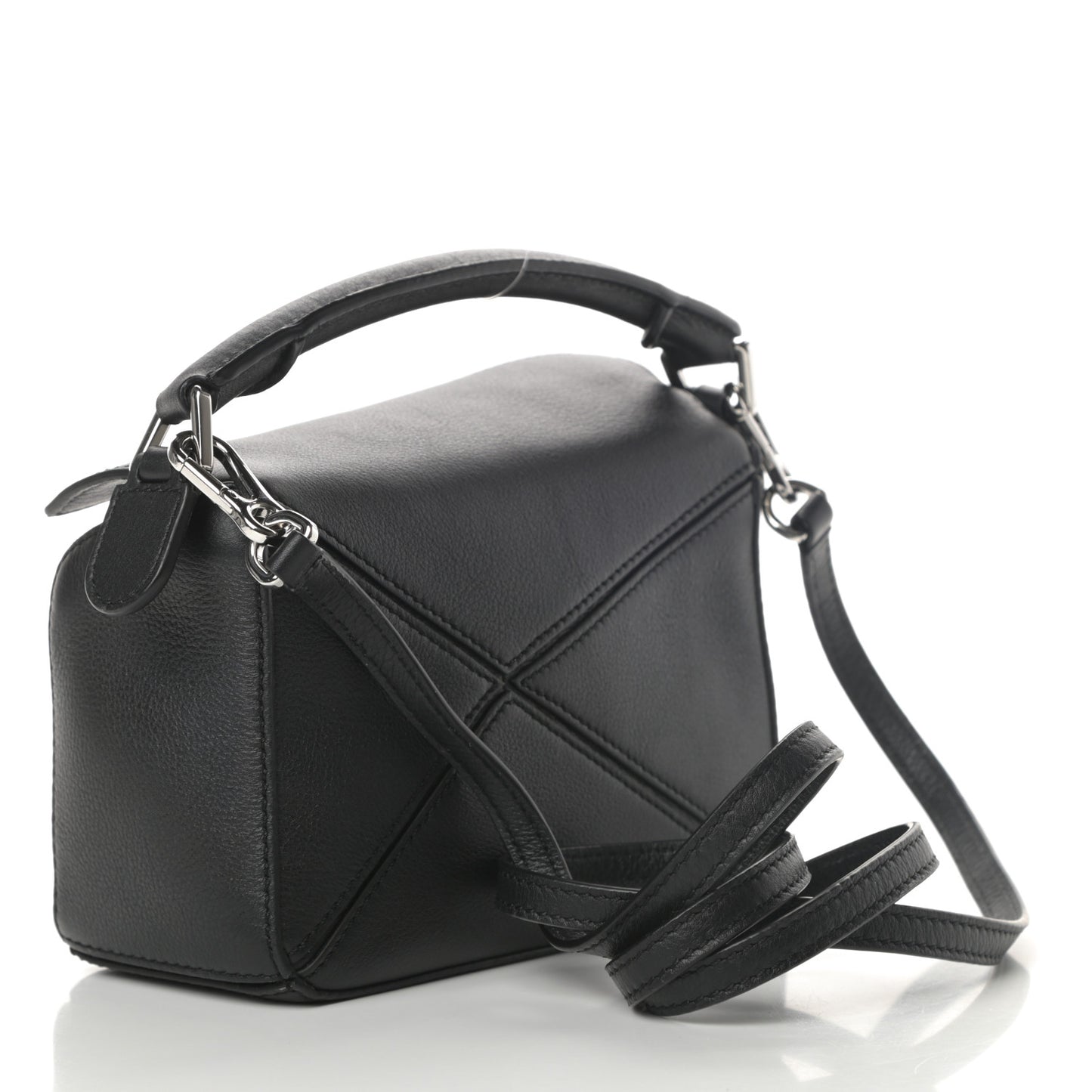 Calfskin Mini Puzzle Bag Black