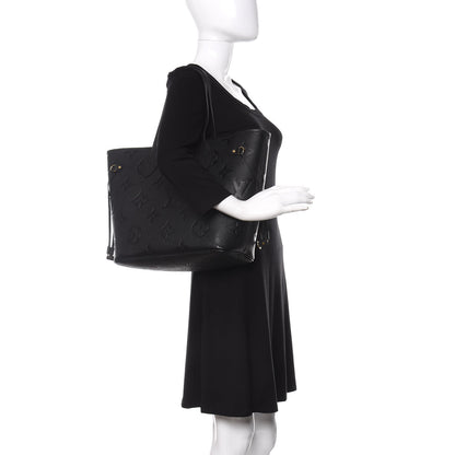 Louis Vuitton Empreinte Monogram Giant Neverfull MM Black 2 of 13