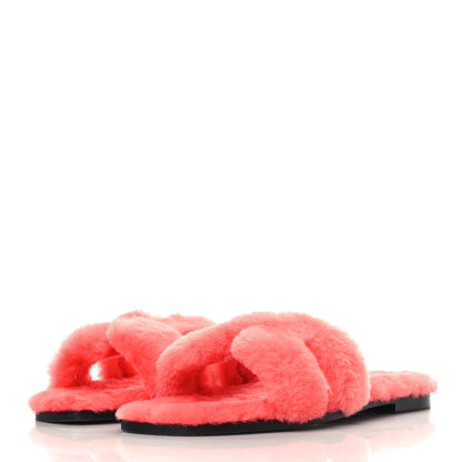 Hermes Woolskin Oran Sandals 42 Rose Du Desert 3 of 8