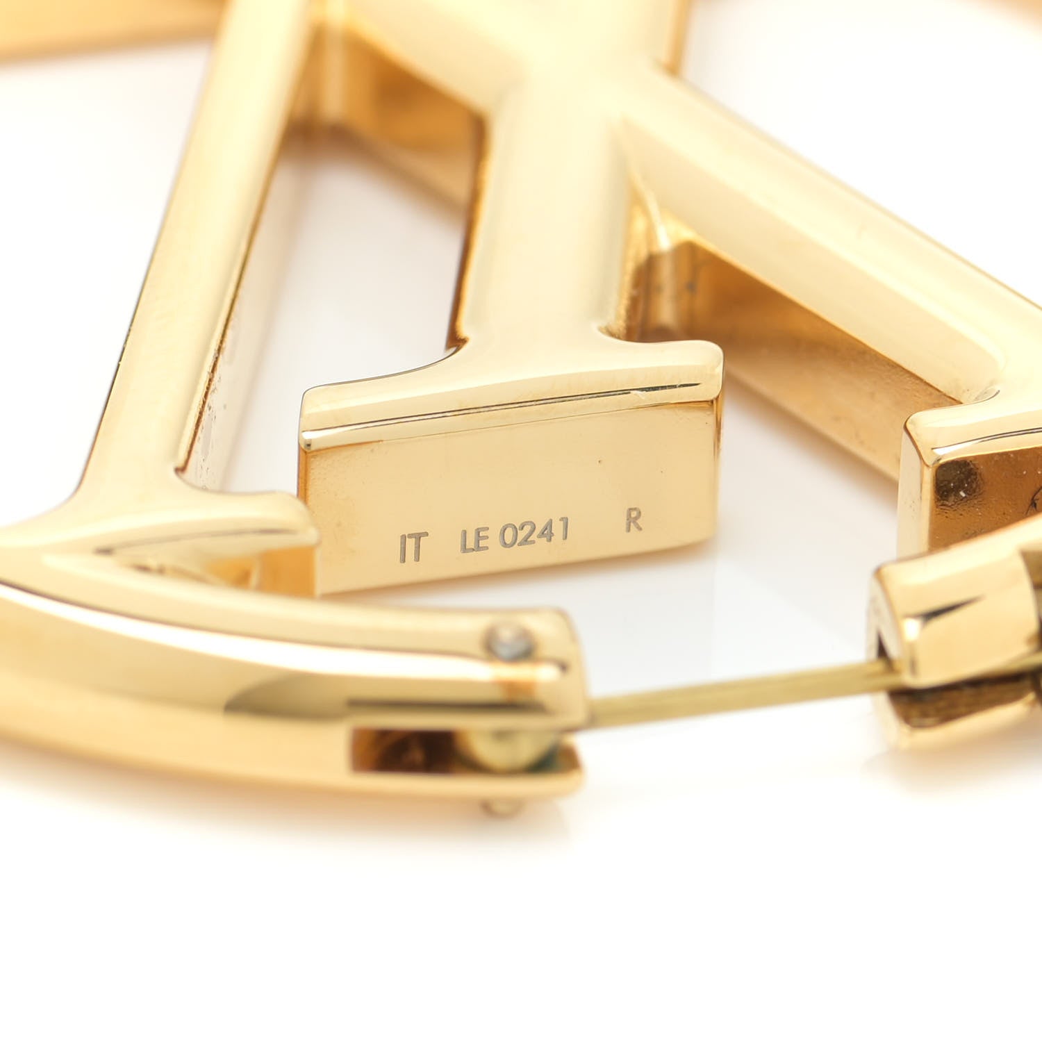 Louis Vuitton Metal Louise Hoop Earrings Gold 5 of 6