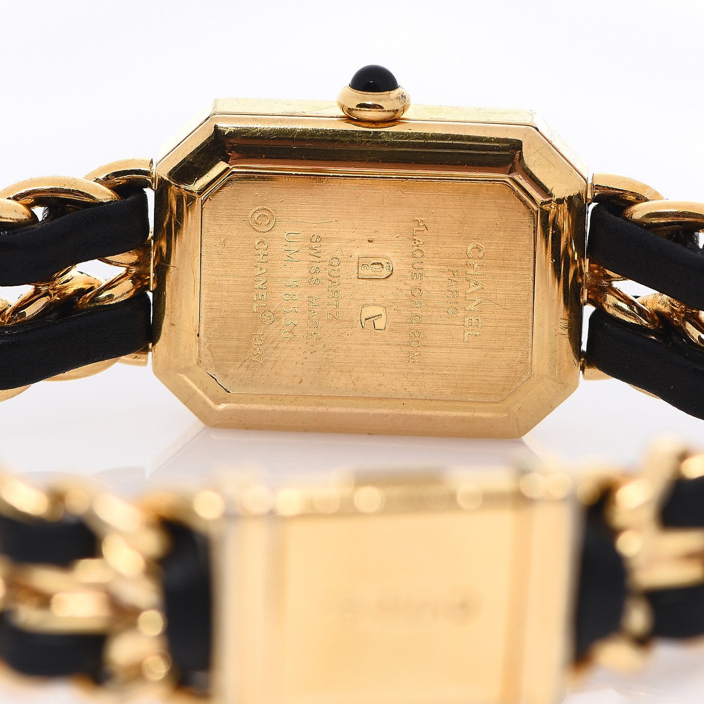 Stainless Steel Lambskin 20mm Chain Premiere Quartz Watch Gold L