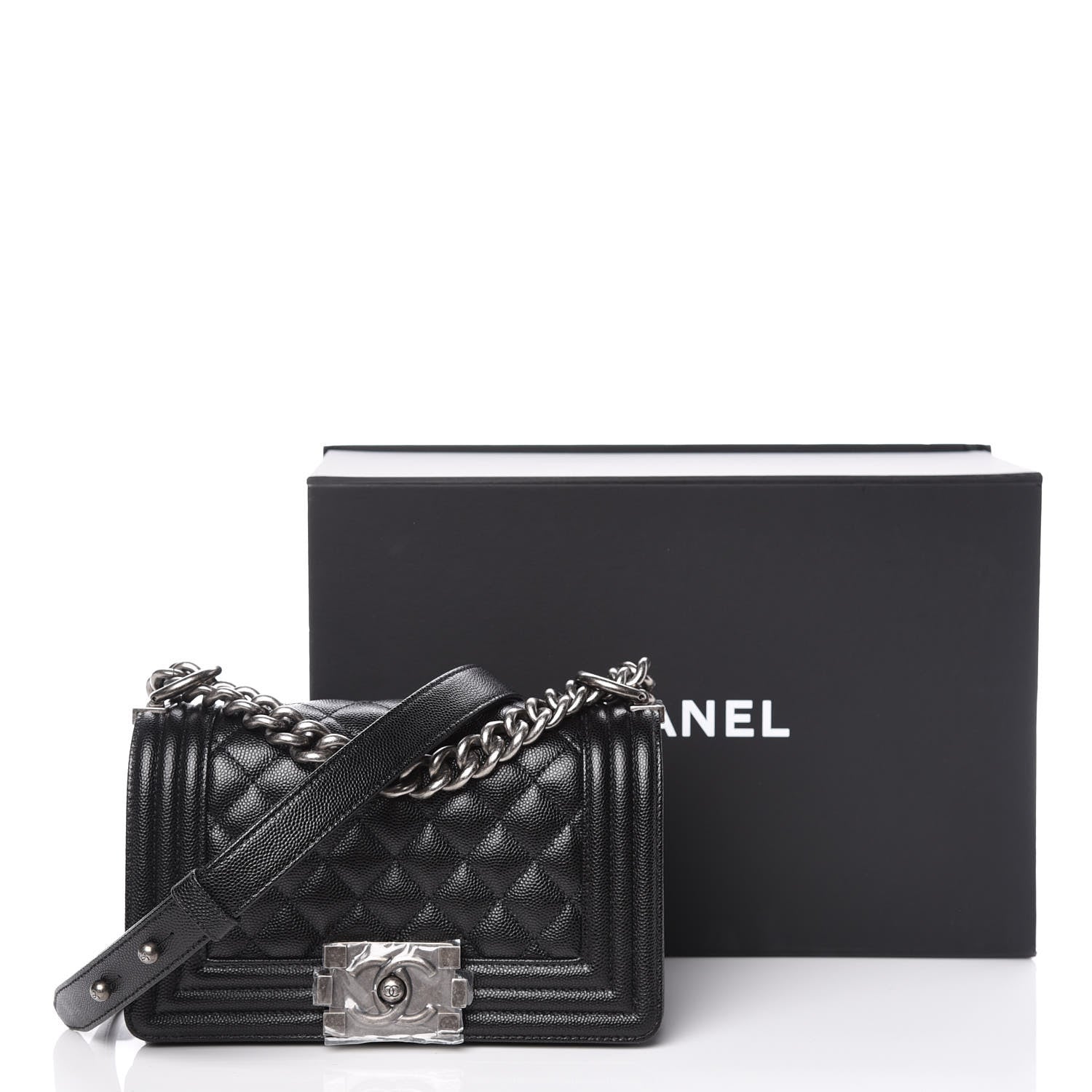 Chanel Caviar Quilted Small Boy Flap Black 10 of 10
