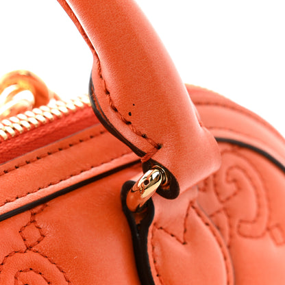Gucci Calfskin GG Matelasse Mini Top Handle Bag Spring Orange Natural 12 of 12