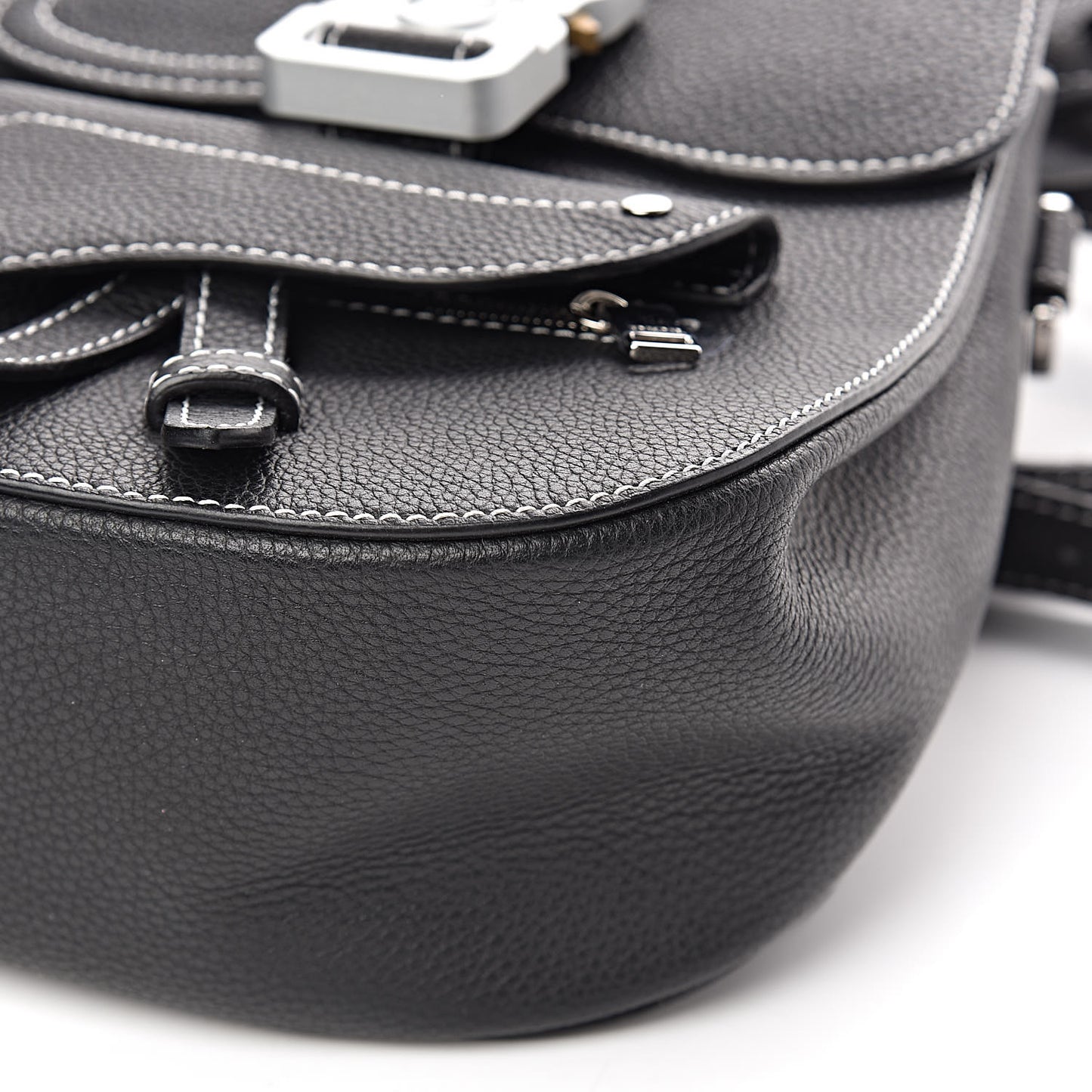 Calfskin Saddle Backpack Black
