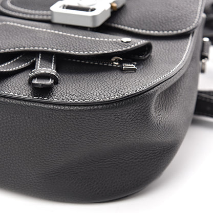 Christian Dior Calfskin Saddle Backpack Black 11 of 12
